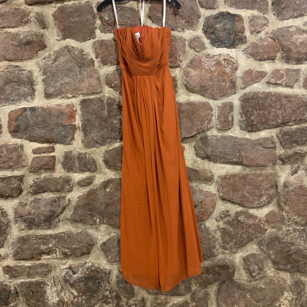 Orange bridesmaid dress